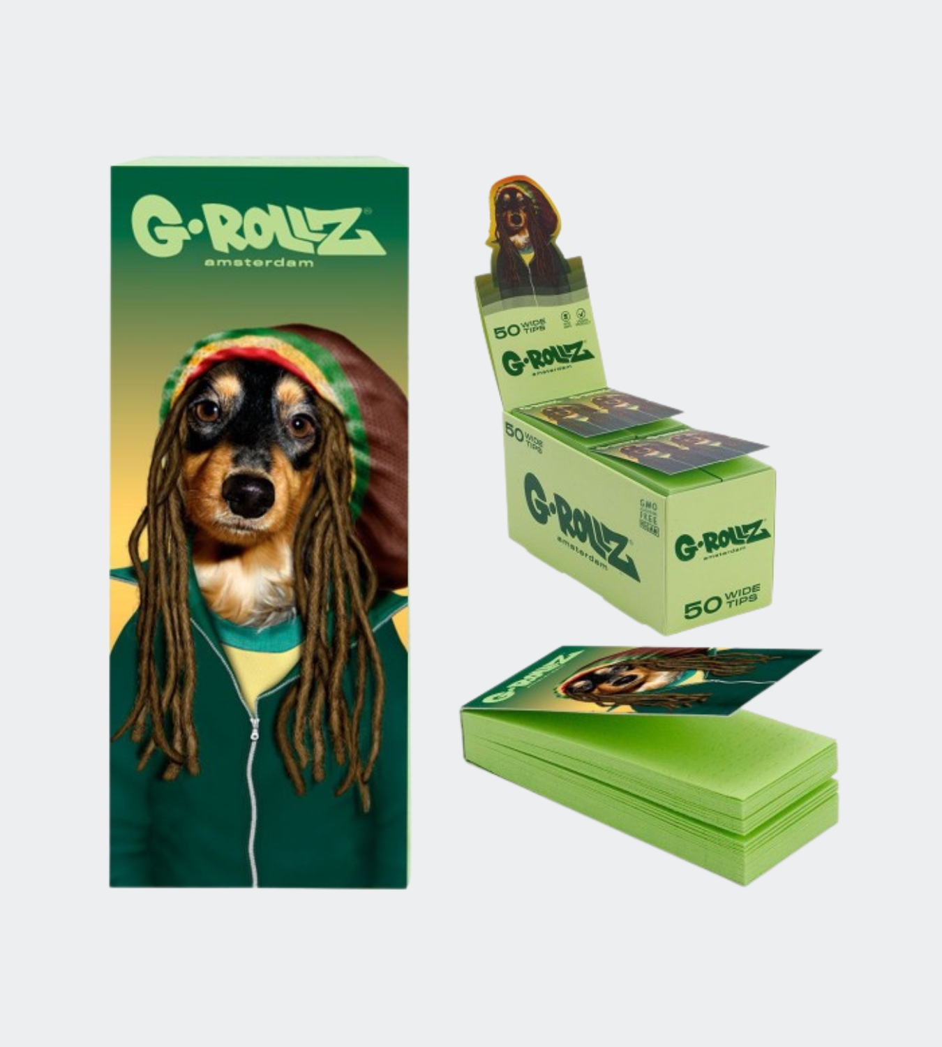 G-Rollz | Dog Rock Reggae Green Filter Tips