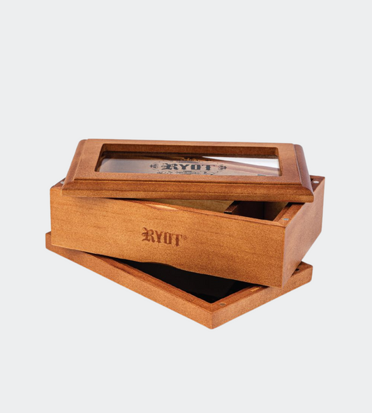 RYOT | Glass Top Walnut Screen Box